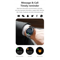 LIGE - Smart Watch - Bluetooth - Herzfrequenzmessung - Musiksteuerung - wasserdicht