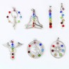 Reiki 7 Kristallperlen - Chakra - Anhänger für Halskette - Yoga / Meditation / Engelsform