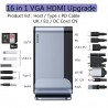 Baseus - USB-C 3.0 / HUB Typ-C auf HDMI - RJ45 VGA SD / TF - Netzteil - 17 in 1 Dockingstation für Macbook Pro