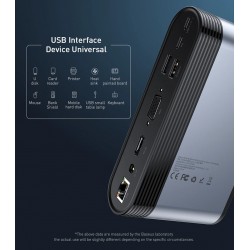 Baseus - USB-C 3.0 / HUB Typ-C auf HDMI - RJ45 VGA SD / TF - Netzteil - 17 in 1 Dockingstation für Macbook Pro