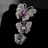 Vintage brooch with triple crystal butterfliesBrooches