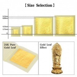 24K Goldfolie - Blattblätter - essbar - für Kuchen / Essensdekoration