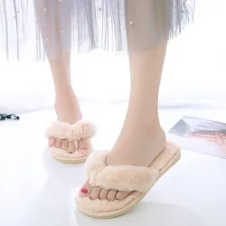 Warme flauschige Hausschuhe - weich - flauschige Flip - Flops