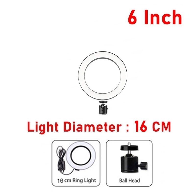 LED-Selfie-Ring - Fülllichtlampe - mit Stativ - für Make-up / Video / Fotos - dimmbar