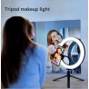 LED-Selfie-Ring - Fülllichtlampe - mit Stativ - für Make-up / Video / Fotos - dimmbar