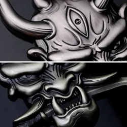 3D Krieger - Auto- / Motorradaufkleber - Metallemblem