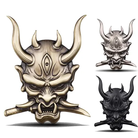 3D Krieger - Auto- / Motorradaufkleber - Metallemblem