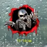 Totenkopf-Finger-Design - Vinyl-Autoaufkleber