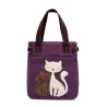 Classic canvas bag with printed catHandbags