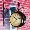 Vintage - Retro - doppelseitige Runduhr - Wandmontage