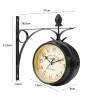 Vintage - Retro - doppelseitige Runduhr - Wandmontage