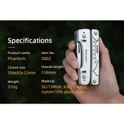 ROXON S802 Phantom - multi tool - pliers / scissors with replaceable knife / wire cuttersPliers