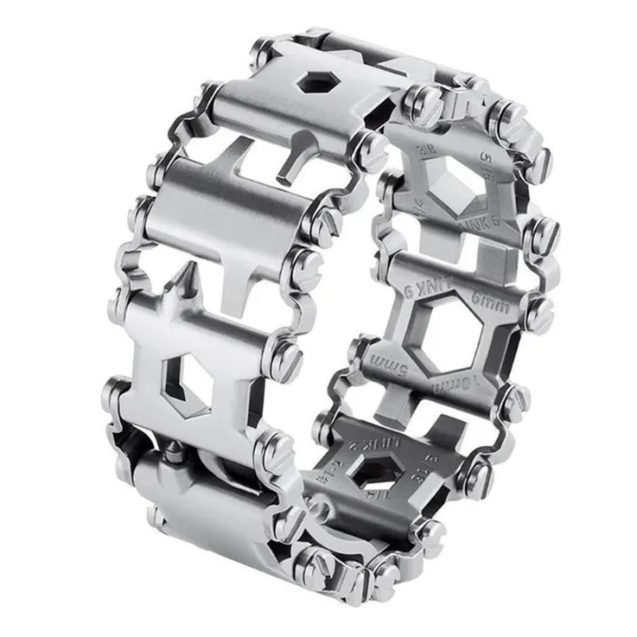 29 in 1 multi tool - stainless steel bracelet - screwdriver / bottle opener / allen wrenchBracelets