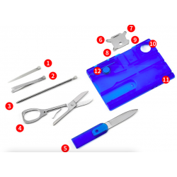 10 in 1 pocket multi tool - credit card shaped - knife / needle / scissors / screwdriverKnives & Multitools