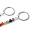 Keychain with turtle - natural stone / colorful beadsKeyrings