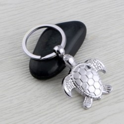 Fashionable metal keychain with turtleKeyrings