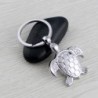 Fashionable metal keychain with turtleKeyrings