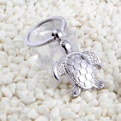 Fashionable metal keychain with turtleKeyrings