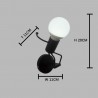 Amerikanischer Industriestil - LED-Wandleuchte - Eisenlampe - G80