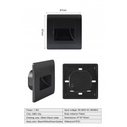 LED Wand-/Treppenlicht - Einbauleuchte Design - PIR Bewegungsmelder - AC85-265V