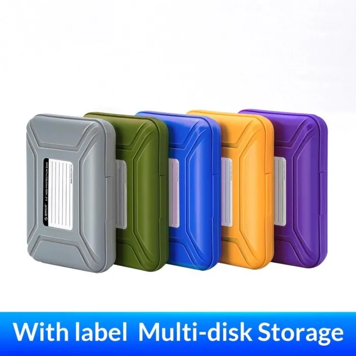 3.5 inch hard drive HDD protection box - storage case - with labelHDD case