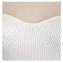 Stylischer Langarmpullover - sexy T-Shirt - eckiger Kragen