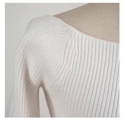 Stylish long sleeve pullover - sexy t-shirt - square collarBlouses & shirts
