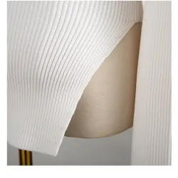 Stylish long sleeve pullover - sexy t-shirt - square collarBlouses & shirts