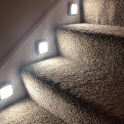 LED-Lampe - mit PIR-Bewegungsmelder - für Wand / Möbel / Treppe - 2 Stück