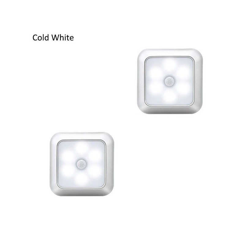 LED-Lampe - mit PIR-Bewegungsmelder - für Wand / Möbel / Treppe - 2 Stück