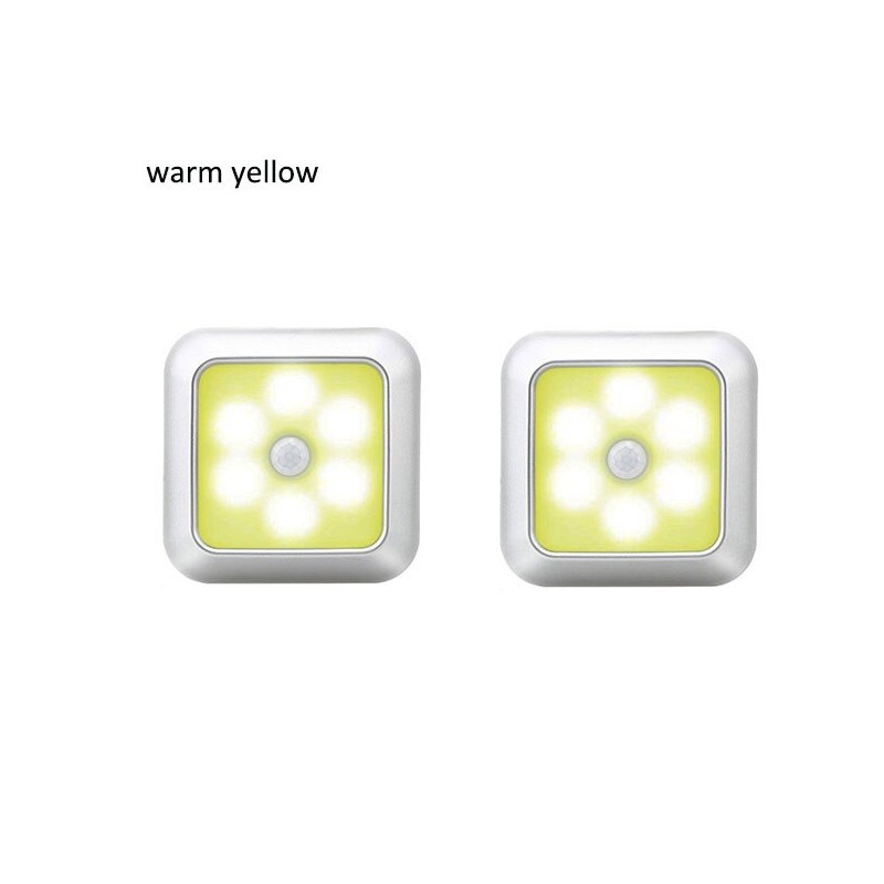 LED-Lampe - mit PIR-Bewegungsmelder - für Wand / Möbel / Treppe - 2 Stück