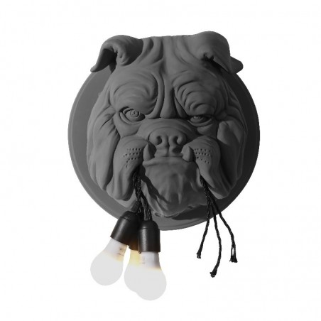Nordischer Stil - Bulldoggenkopf mit Glühbirnen - LED-Wandleuchte