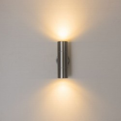 LED wall light - stainless steel lamp - up / down lightningLED-Wandleuchte - Edelstahllampe - Auf-/Ab-Beleuchtung