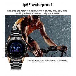 Smart Watch - elektronische Stahluhr - LED - digital - wasserdicht - Herzfrequenz / Blutdruck