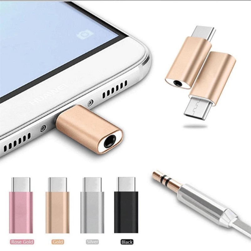 Micro USB Type-C to 3.5mm headphone jack - adapter - splitterAccessories