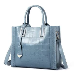 Elegant shoulder bag - genuine leather - stone patternHandbags