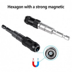 Magnetic screw drill bit - adjustable - pivoting tip holder - 1/4" hex shank - extension - adapterScrewdrivers
