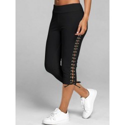 Trendy lace-up leggings - mid calf lengthPants