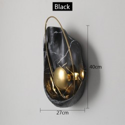 Moderne Kunstharz-Wandleuchte - LED - Muschelform