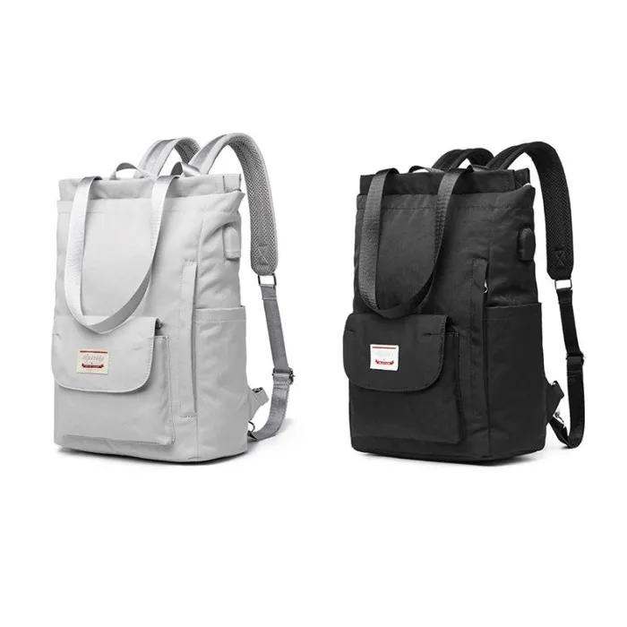 Stylische Handtasche - Laptop-Rucksack - mit USB-Ladeanschluss - wasserdicht