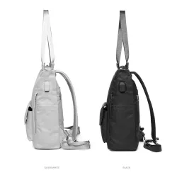 Stylische Handtasche - Laptop-Rucksack - mit USB-Ladeanschluss - wasserdicht