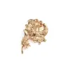 Small enamel flower with crystals - vintage broochBrooches