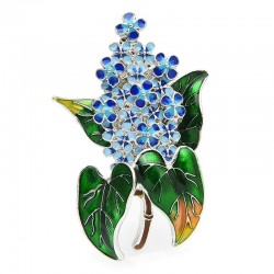 Trendige Emaille lila Blumenbrosche