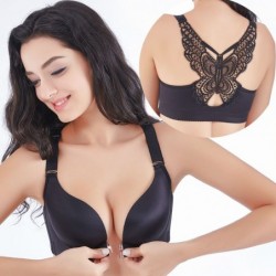 Fashionable bra - with push up - front buckle - butterfly back designLingerie