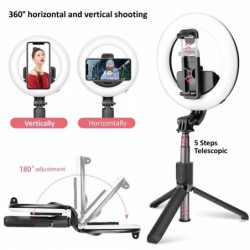 4 in 1 selfie stick - LED ring light - wireless - Bluetooth - mini handheld tripod- with remoteSelfie sticks