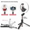 4 in 1 Selfie-Stick - LED-Ringlicht - kabellos - Bluetooth - Mini-Handstativ - mit Fernbedienung