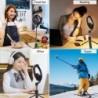 4 in 1 Selfie-Stick - LED-Ringlicht - kabellos - Bluetooth - Mini-Handstativ - mit Fernbedienung