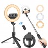 4 in 1 selfie stick - LED ring light - wireless - Bluetooth - mini handheld tripod- with remoteSelfie sticks