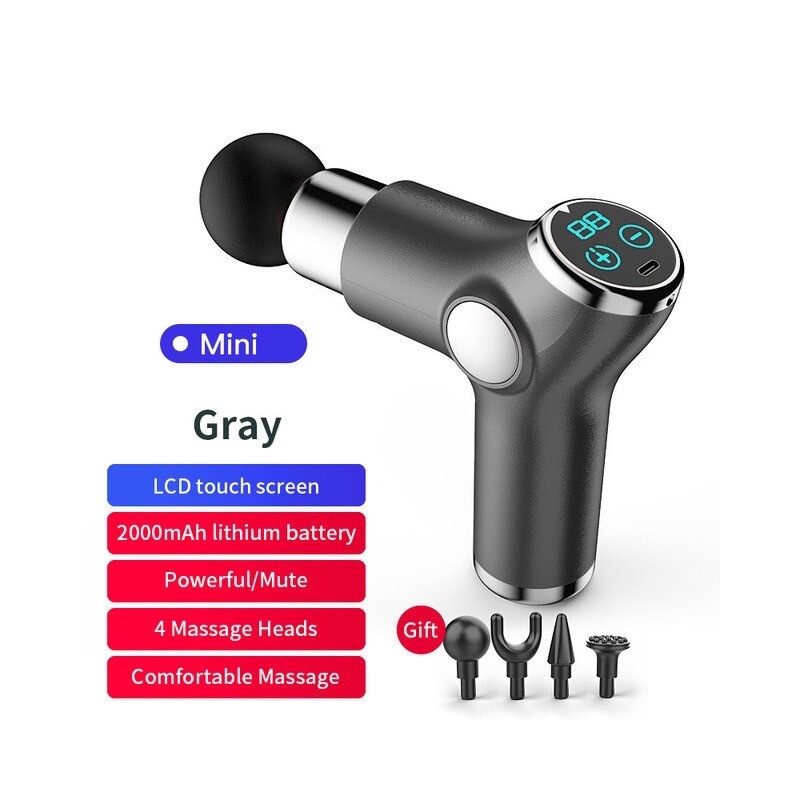 Mini massager gun - vibrator - muscle relaxation - pain relief - LCD displayMassage