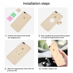 Metal plate - sticker - for magnetic phone holder - 3M adhesiveHolders